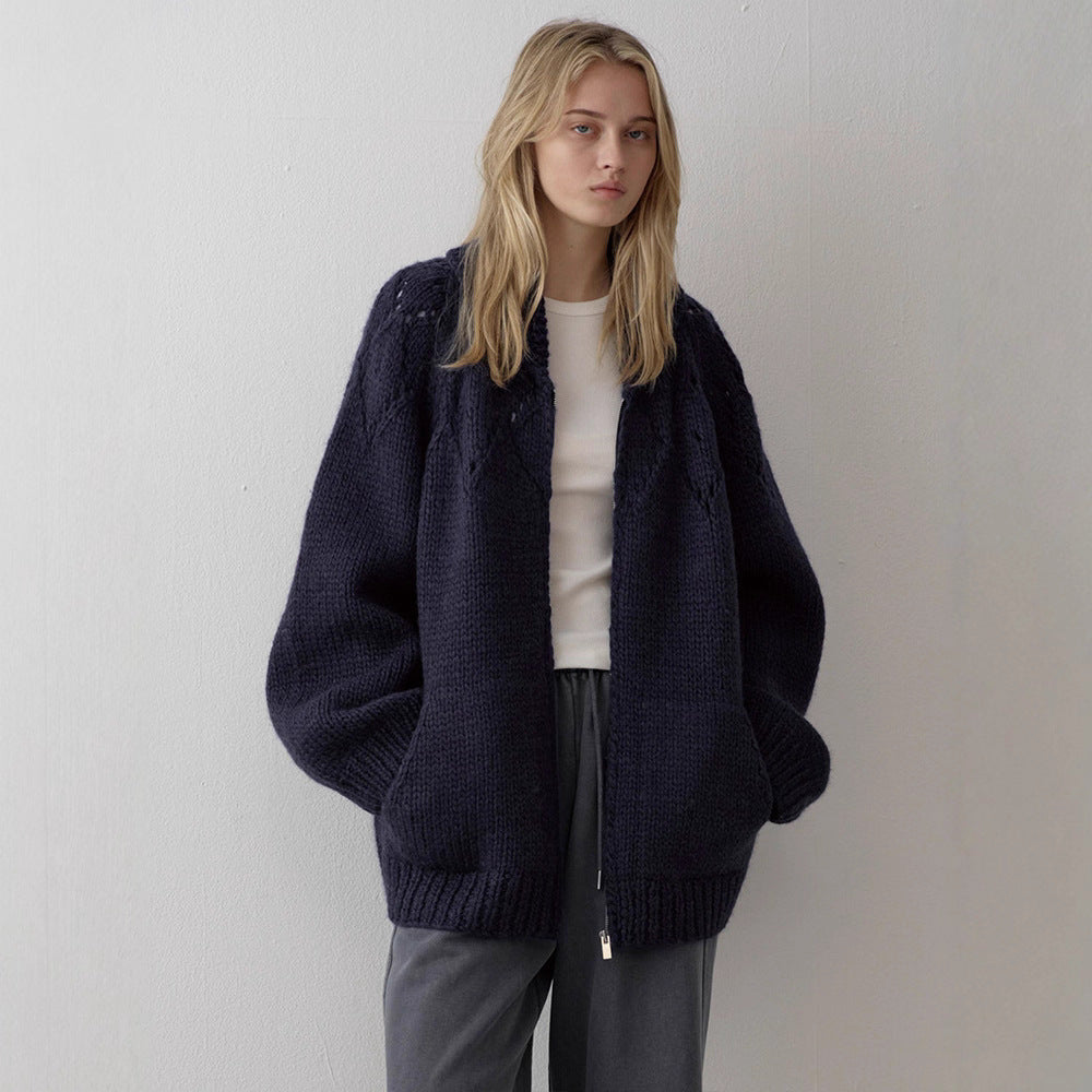 Gilet en tricot épais pour femme avec un design intemporel et des détails modernes Chic & Stil