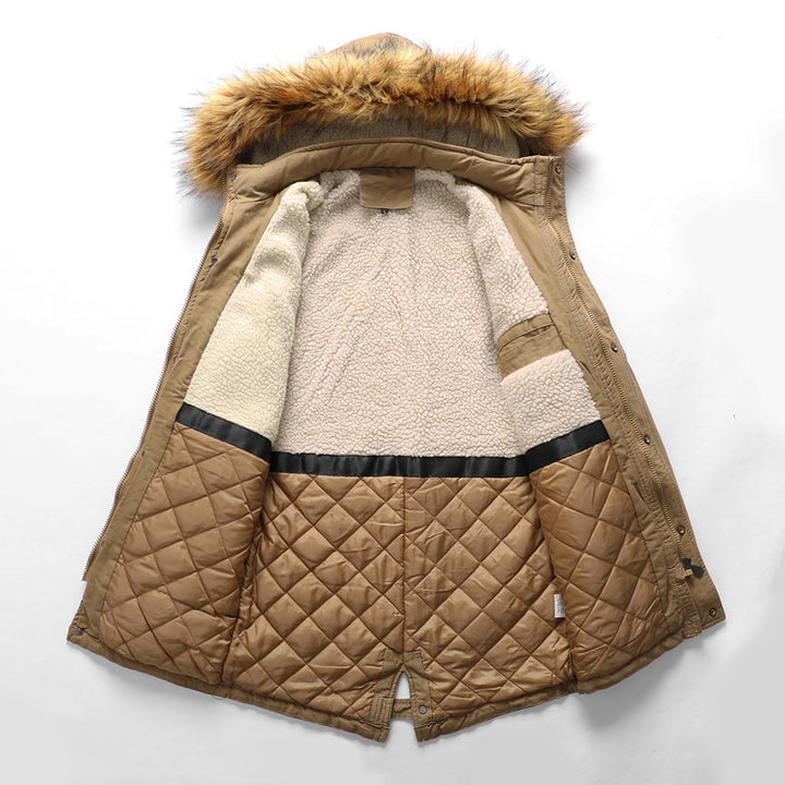 Fashionable winter jacket for men with removable hood and warm lining Lune London