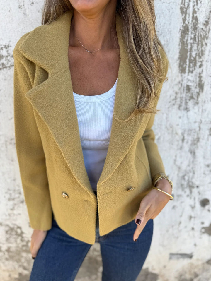 Lune London double-breasted boucle jacket for women