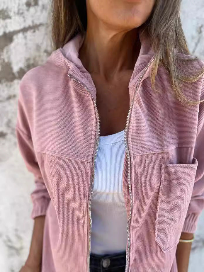 Lune London | with hood - velvet - casual fit - zipper - everyday use