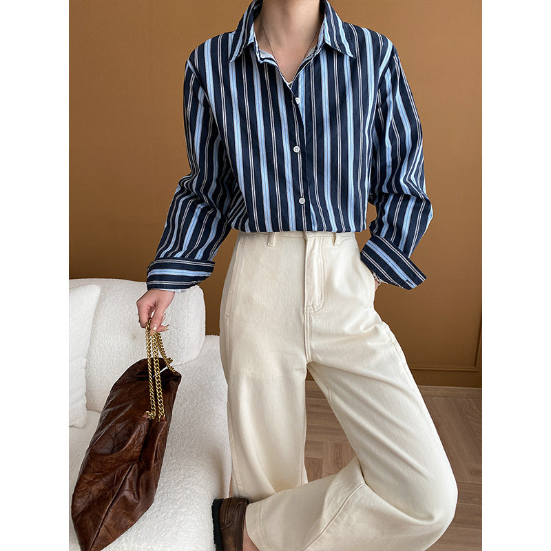 Women's Classic Blouse with Striped Design and Modern Cut Chic & Stil
