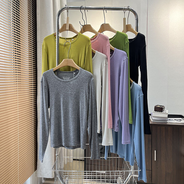 Chemise à manches longues pour femmes en jersey doux avec coupe ergonomique Chic & Stil