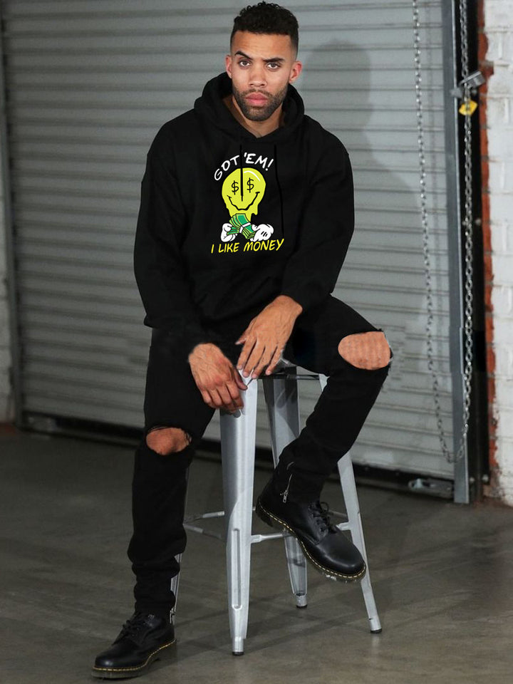 Men's Hoodie with Creative Graphic Design Lune London