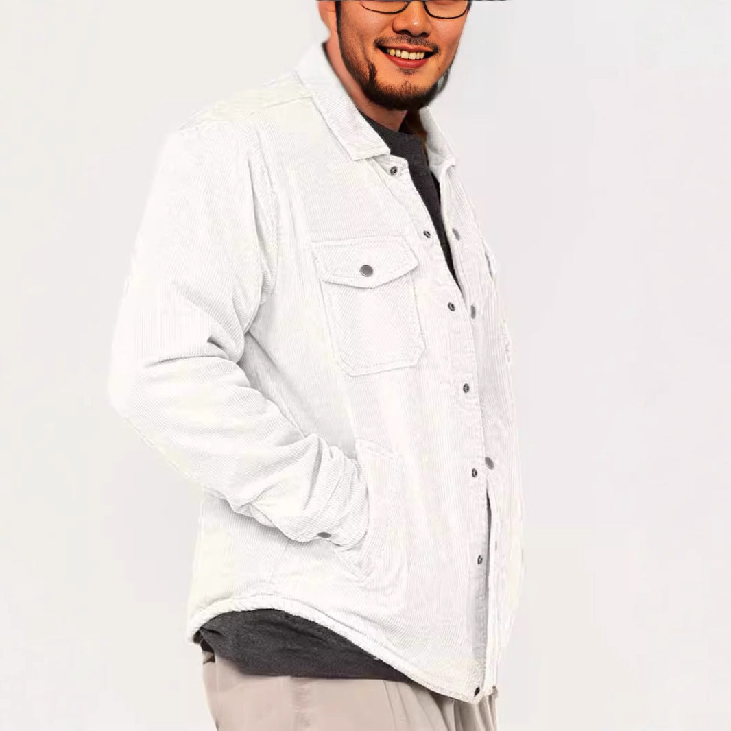 Corduroy jacket for men with practical chest pockets and soft inner lining Lune London