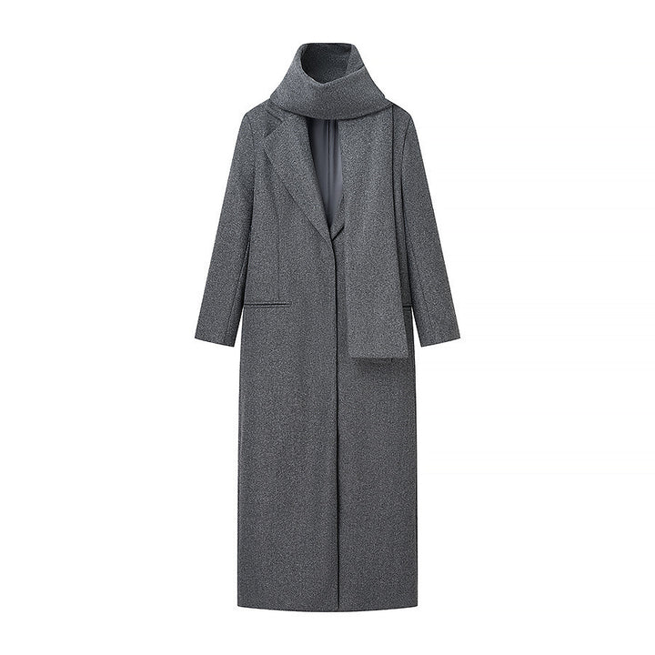 Manteau long élégant pour femmes avec col ultra-moderne et poches pratiques Chic & Stil