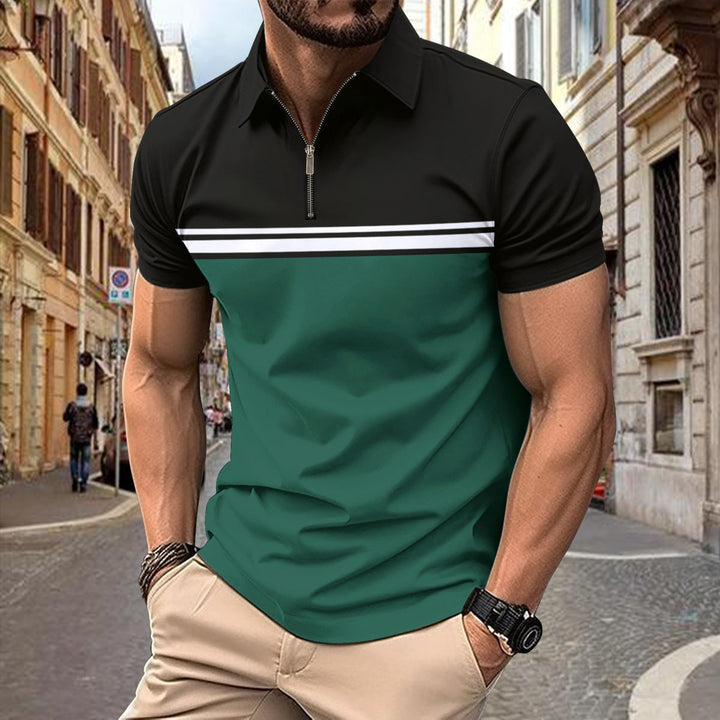 Men's Classic Sport Polo with Trendy Zipper Lune London