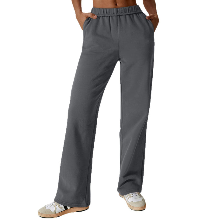 Women comfortable leisure pants with elastic waistband and practical side pockets Chic & Stil