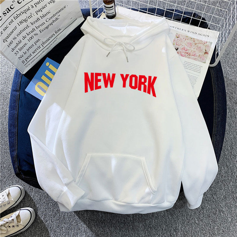 Women's hoodie with stylish New York design Chic & Stil