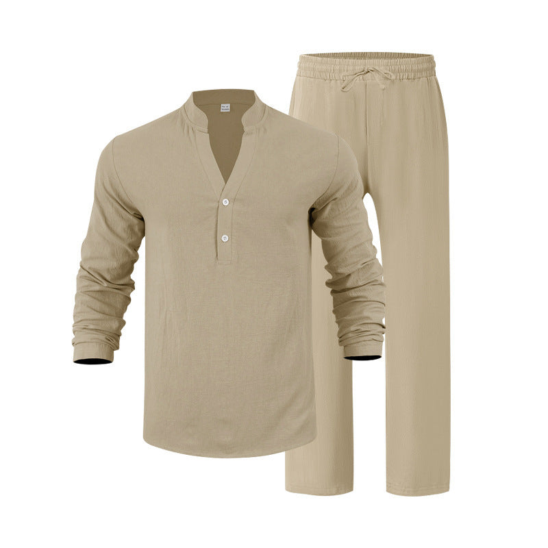 Men's leisure set with long sleeve shirt and comfortable joggers Lune London