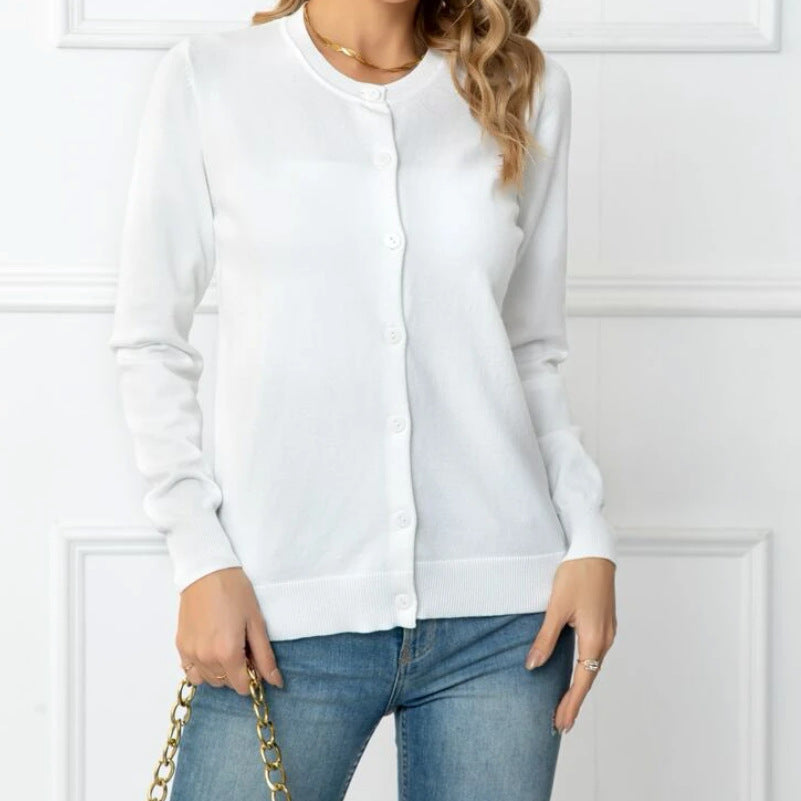 Ladies elegant knitted cardigan with pretty buttons Lune London