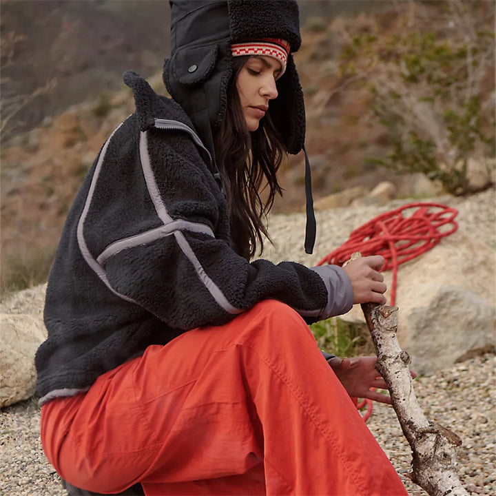 Women fleece jacket with wind protection Lune London