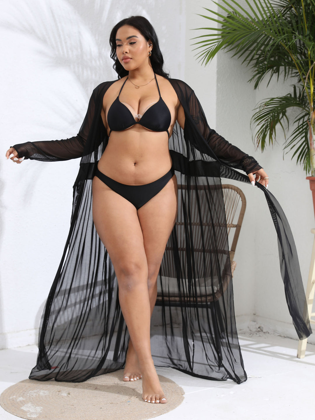 Lune London Transparent Mesh Swim Dress for Women