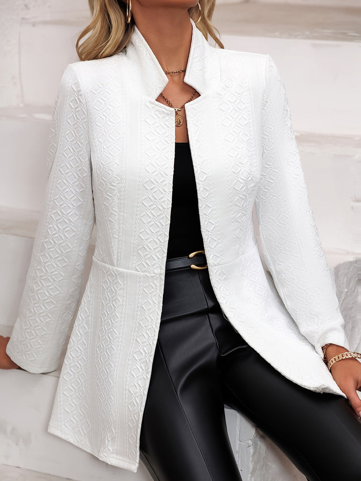 Ladies Elegant Knit Blazer with Fine Pattern Lune London