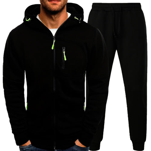 Men's sporty hoodie set and jogging pants with practical pockets Lune London