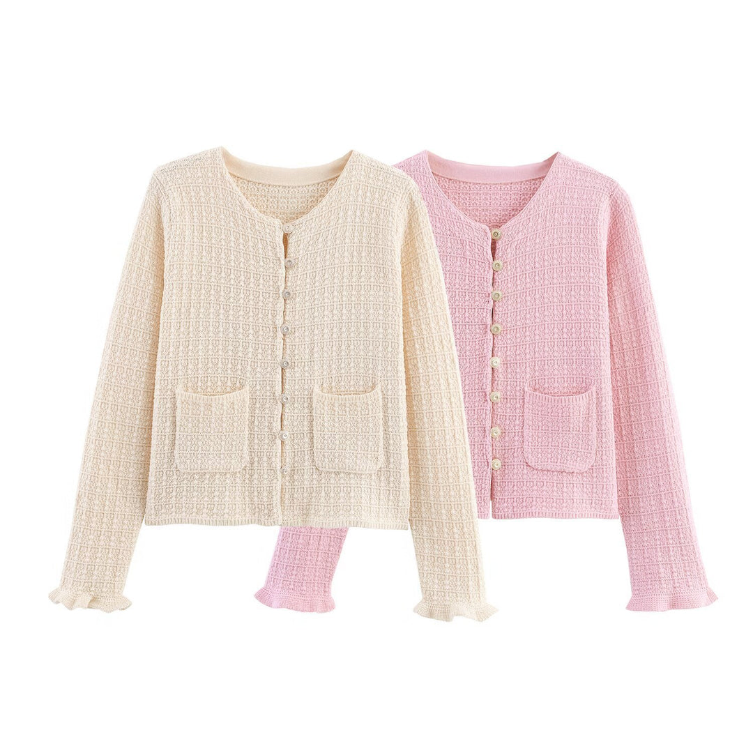 Ladies fine cardigan with buttons and pockets Lune London