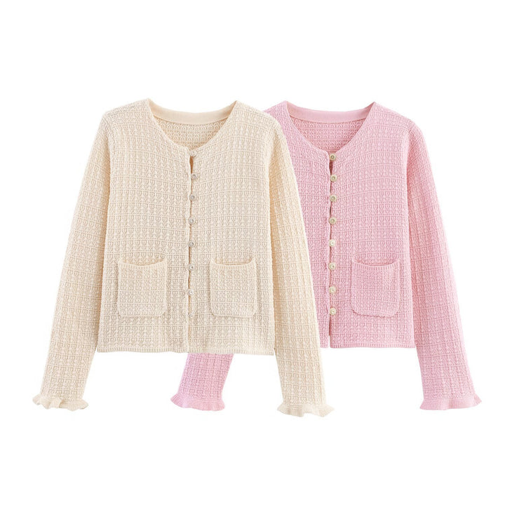 Ladies fine cardigan with buttons and pockets Lune London