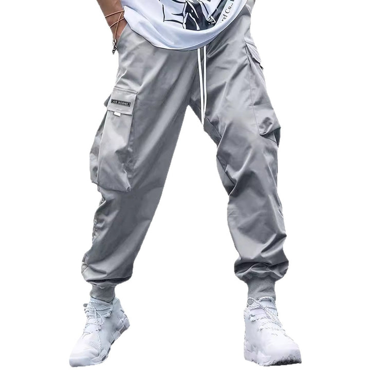 Cargo pants for men with side pockets and elastic waistband Lune London