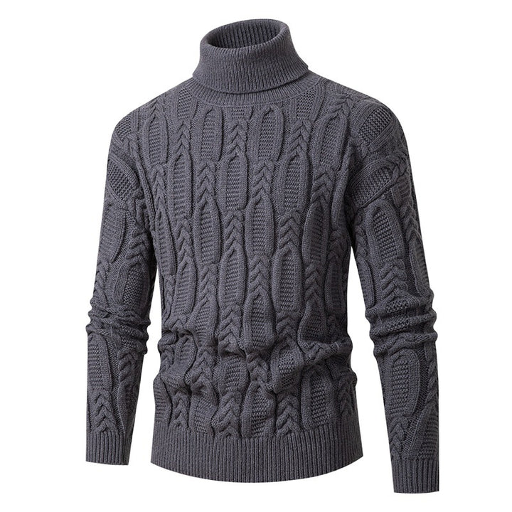 High-quality turtleneck pullover for men with embossed pattern Lune London