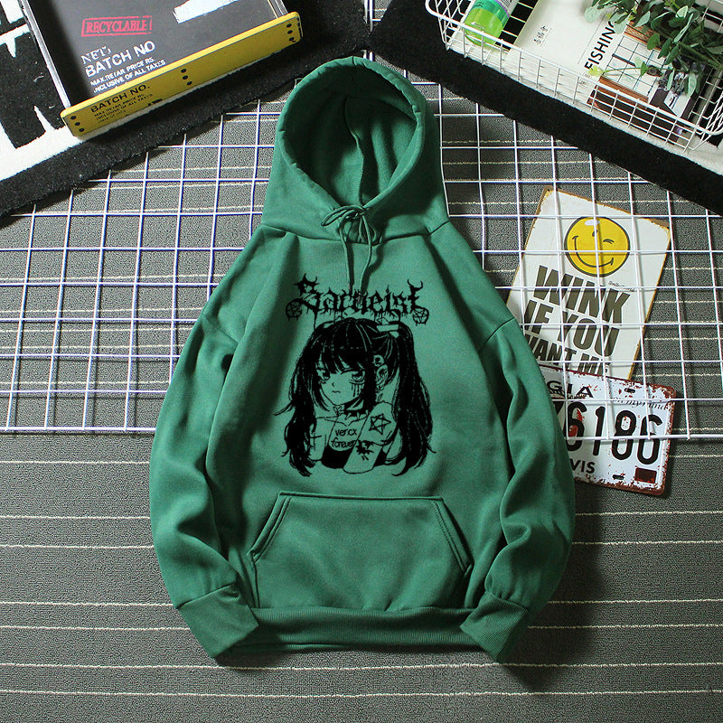 Women's hooded sweatshirt with unique artistic graphic design Chic & Stil
