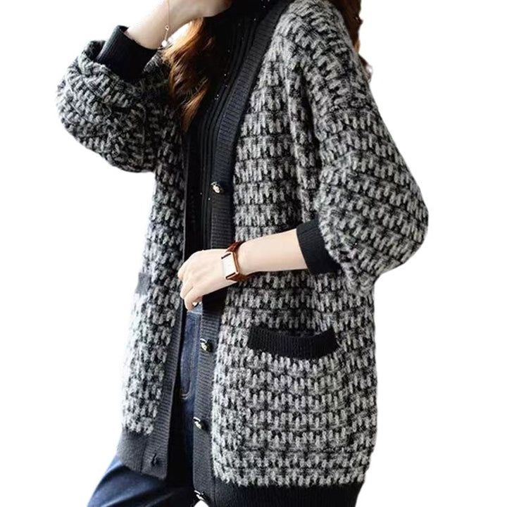 Lune London modern graphic design women's cardigan