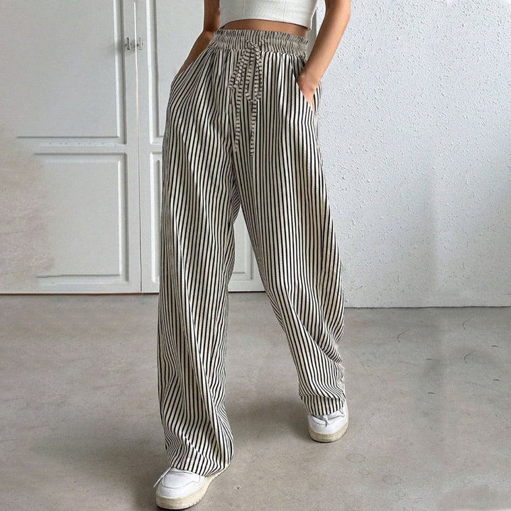 Ladies Wide Striped Pants Lune London