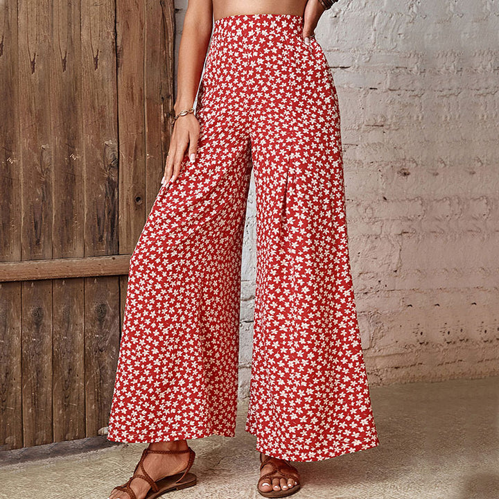 Lune London wide-leg floral pants for women