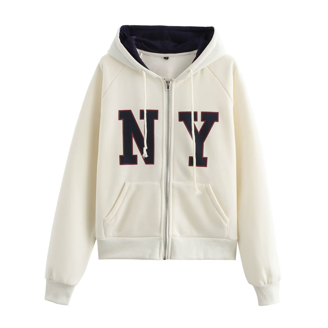 Women's jogging pants with logo application on the side and elastic waist Lune London