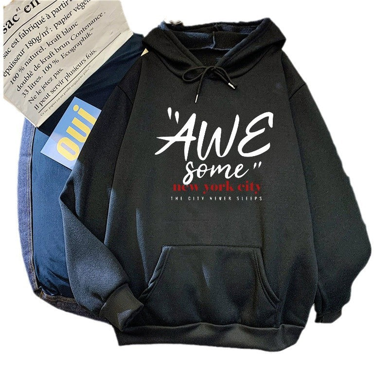 Women's hoodie with stylish New York lettering Chic & Stil