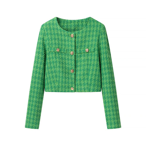 Lune London short blazer jacket for women with elegant button details