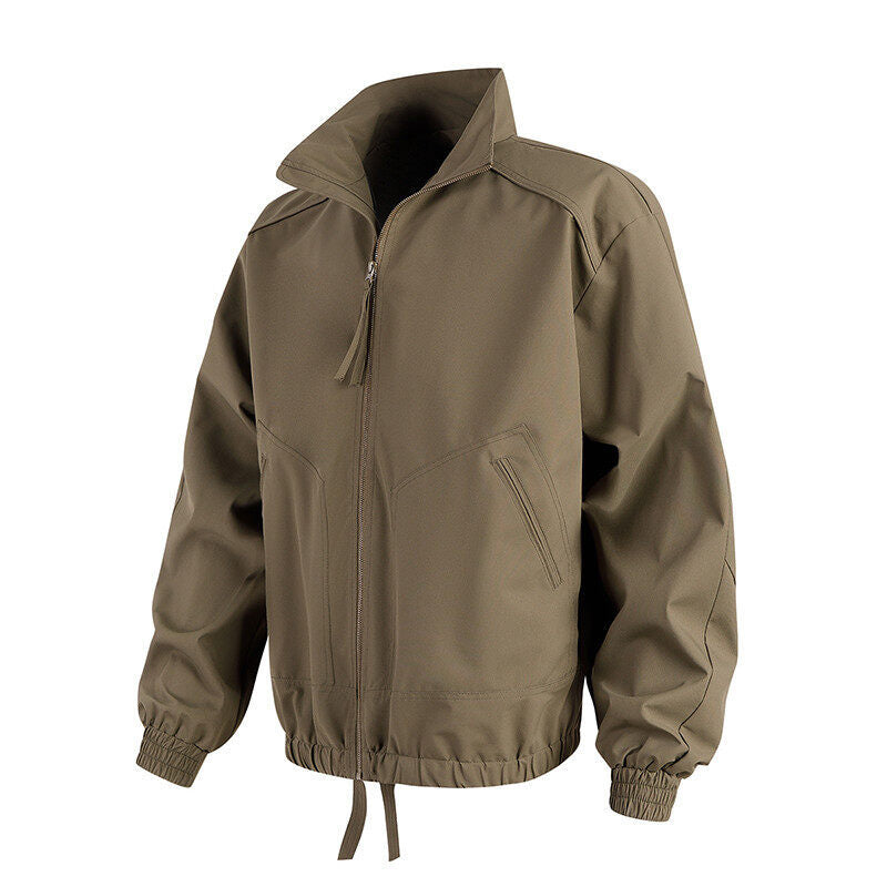 Casual transition jacket for men with high collar and practical pockets Lune London