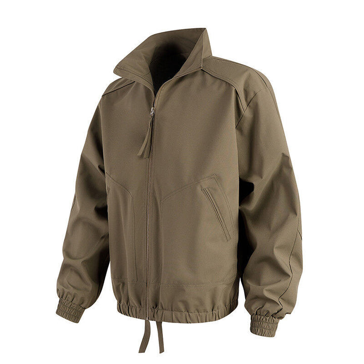Casual transition jacket for men with high collar and practical pockets Lune London