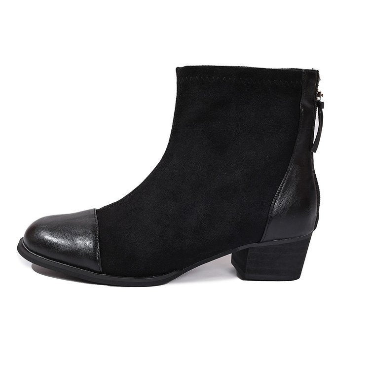 Elegant ankle boots for ladies in soft suede with stylish accents Lune London