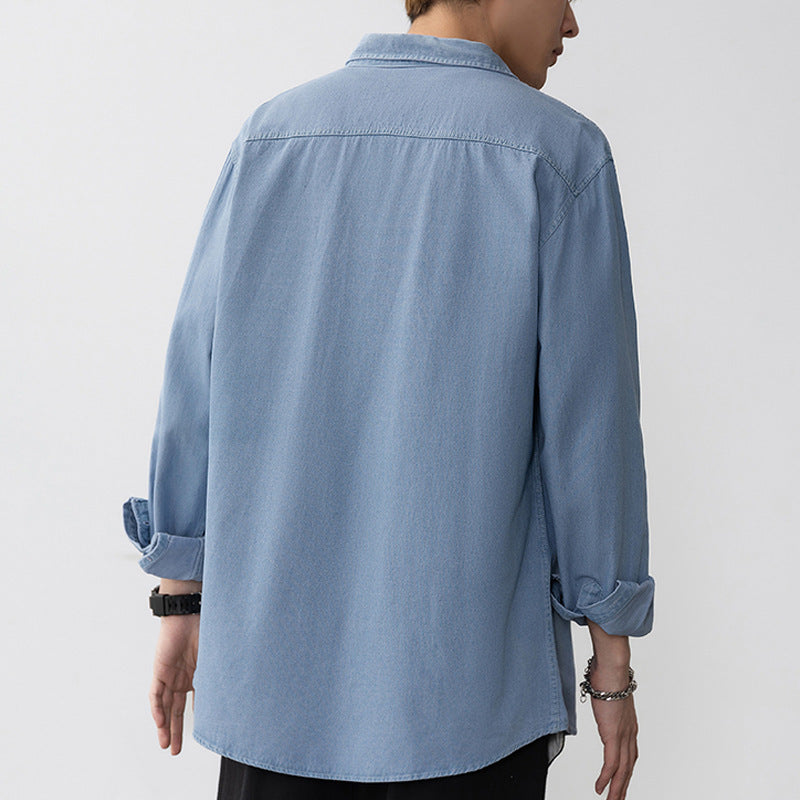 Men Modern Denim Shirt with Pockets Lune London