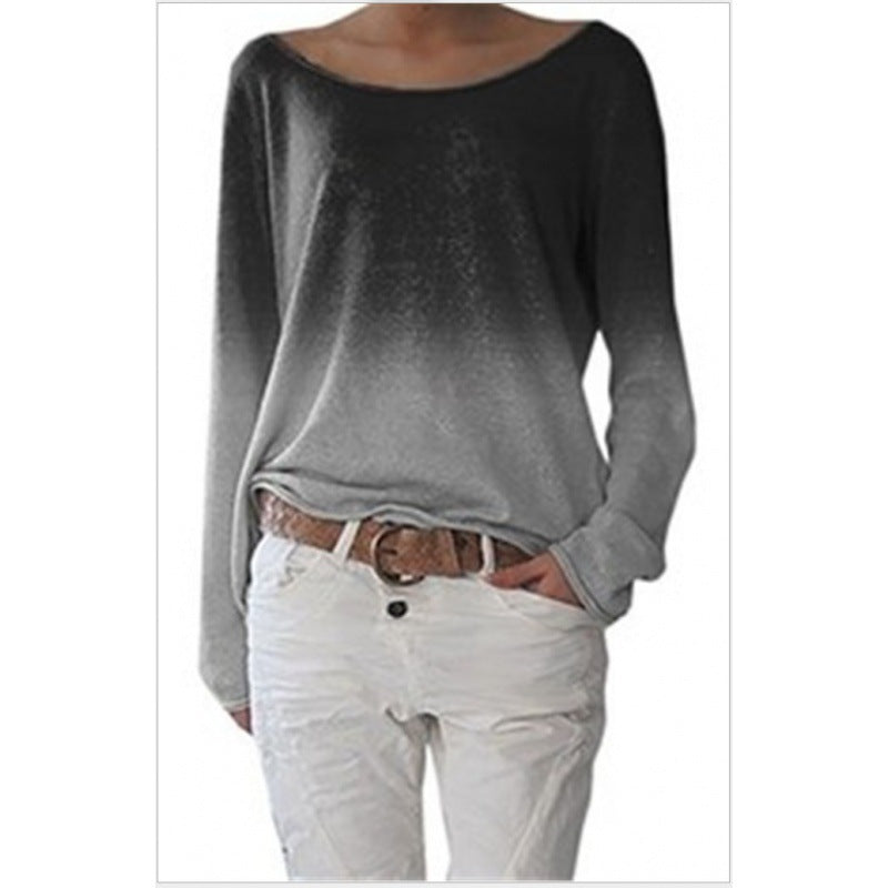 Sweatshirt Femme Oversize avec Design Ombre et Encolure Ronde Large Chic & Stil