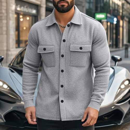 Trendy flannel jacket for men with practical pockets Lune London