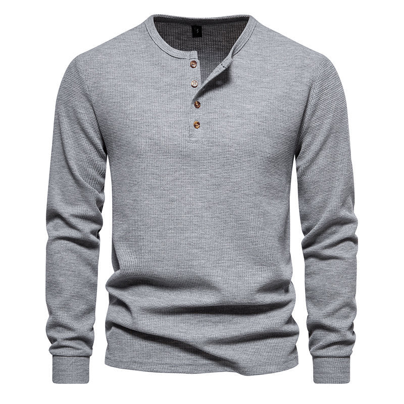Men's long sleeve shirt with button placket and structured design Lune London
