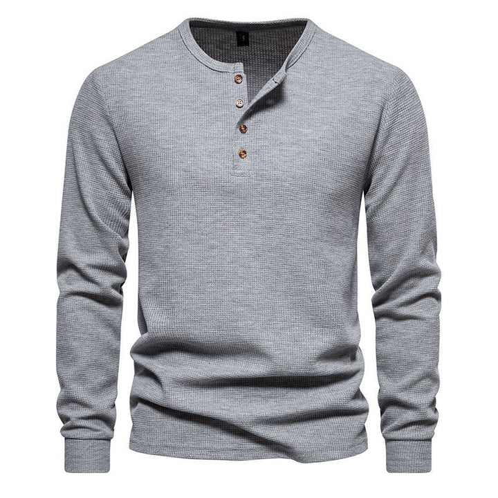 Men's long sleeve shirt with button placket and structured design Lune London