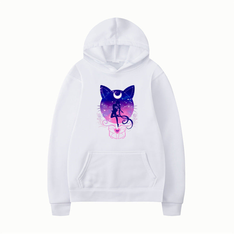 Women's hoodie with artistic cat design and comfortable fit Lune London