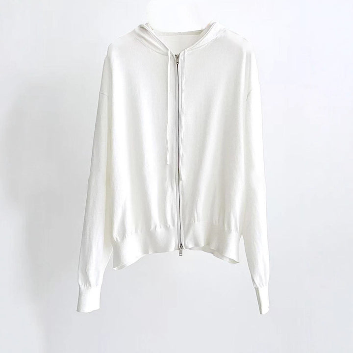 Haut zippé décontracté pour femme avec taille élastique et coupe ample Chic & Stil