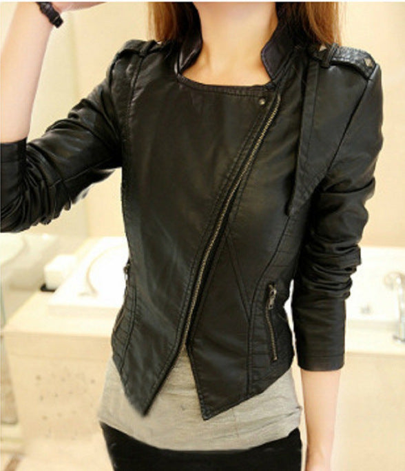 Women's biker jacket with asymmetrical zipper and modern cut Lune London