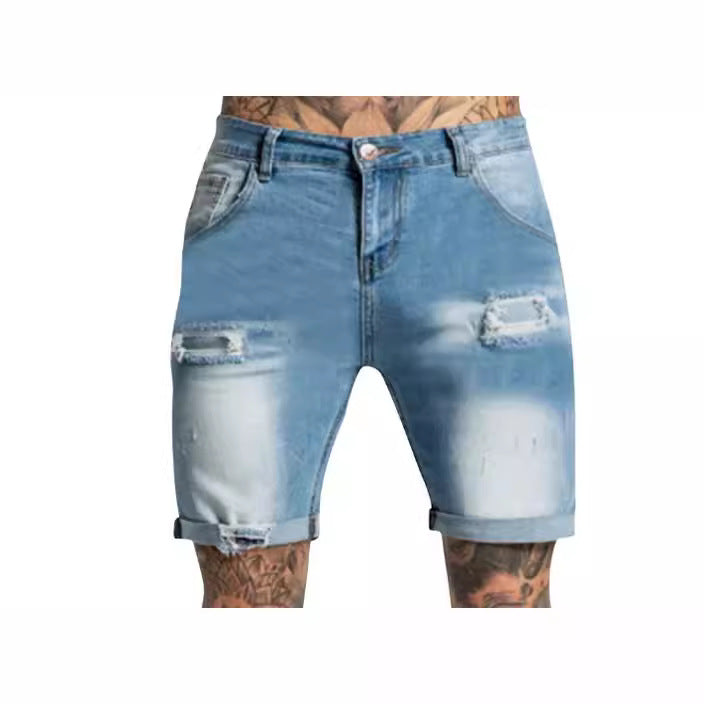 Men's Destroyed Jeans Shorts Lune London