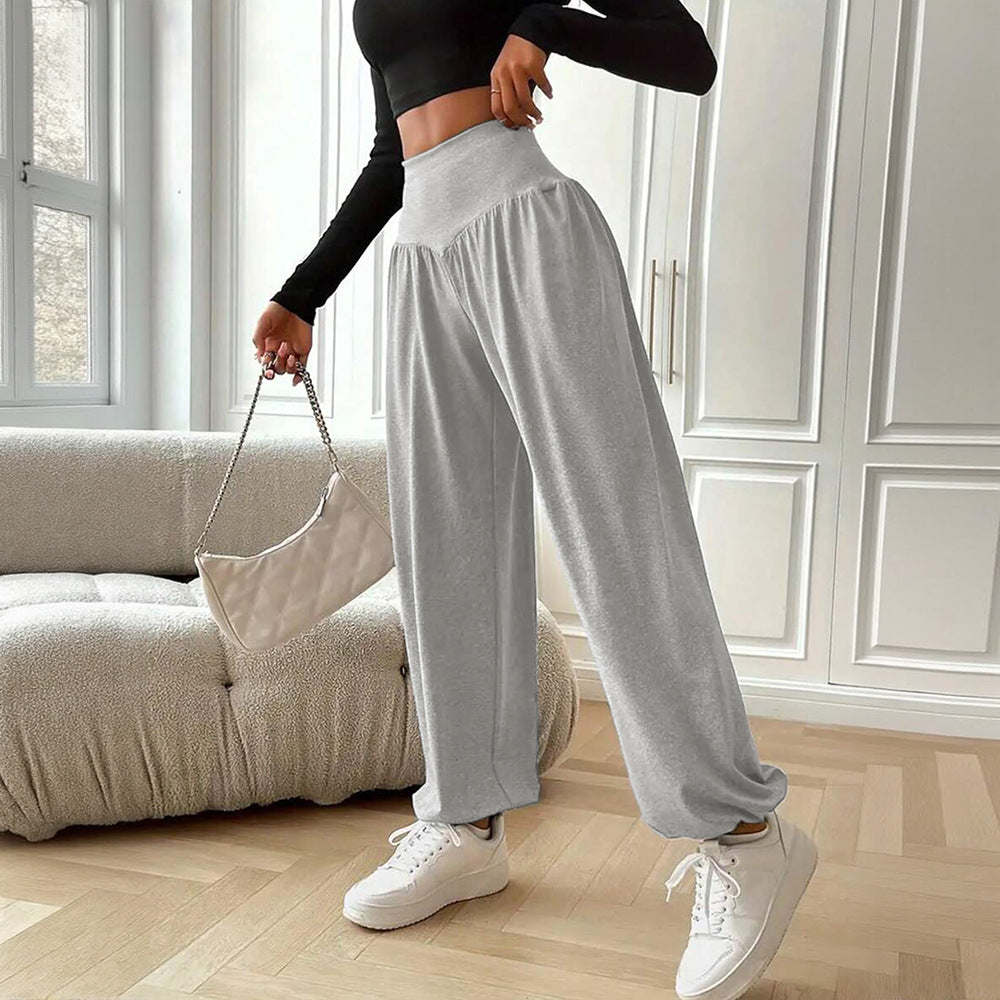 Pantalons larges aérés pour femme avec taille haute Chic & Stil