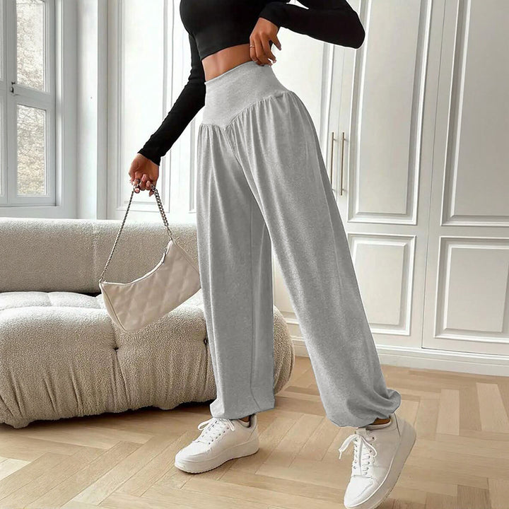 Pantalons larges aérés pour femme avec taille haute Chic & Stil