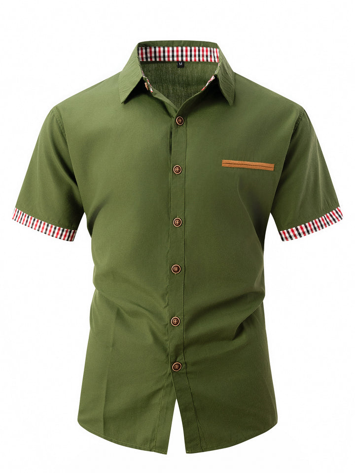 Short-sleeve casual shirt for men with contrast details Lune London