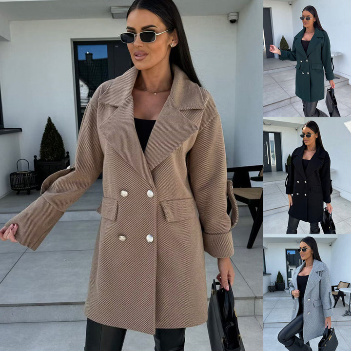 Lune London oversized double-breasted coat jacket for women