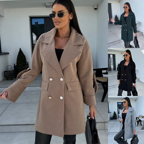 Lune London oversized double-breasted coat jacket for women