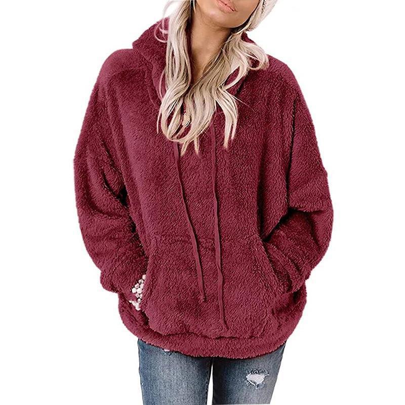 Women's Plush Fleece Pullover Hoodie Lune London