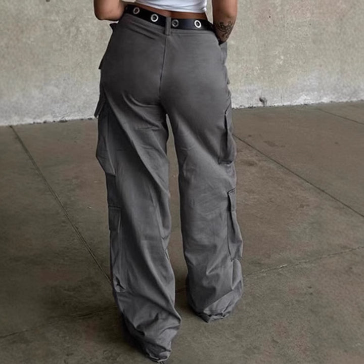 Wide-leg women's cargo pants with functional pockets Lune London