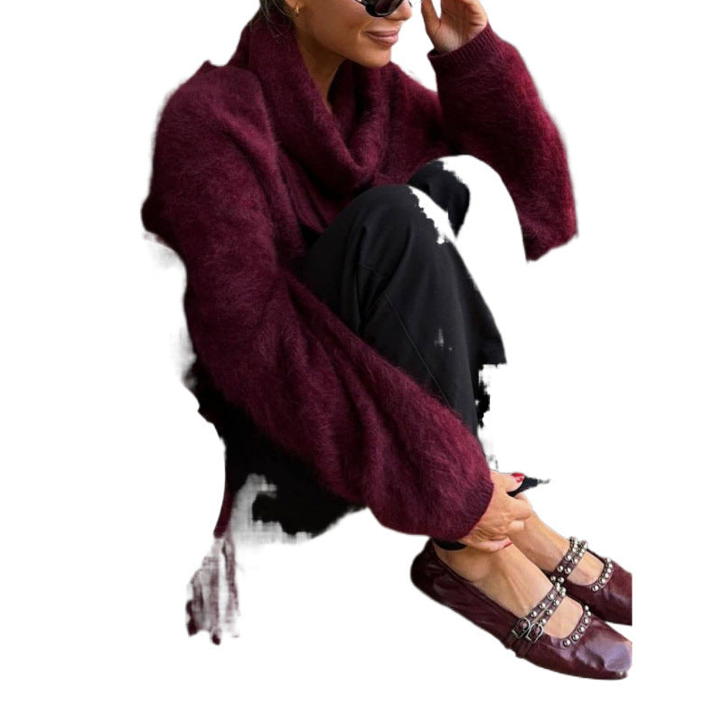 Ladies Comfortable Knit Sweater with Innovative Cut Lune London