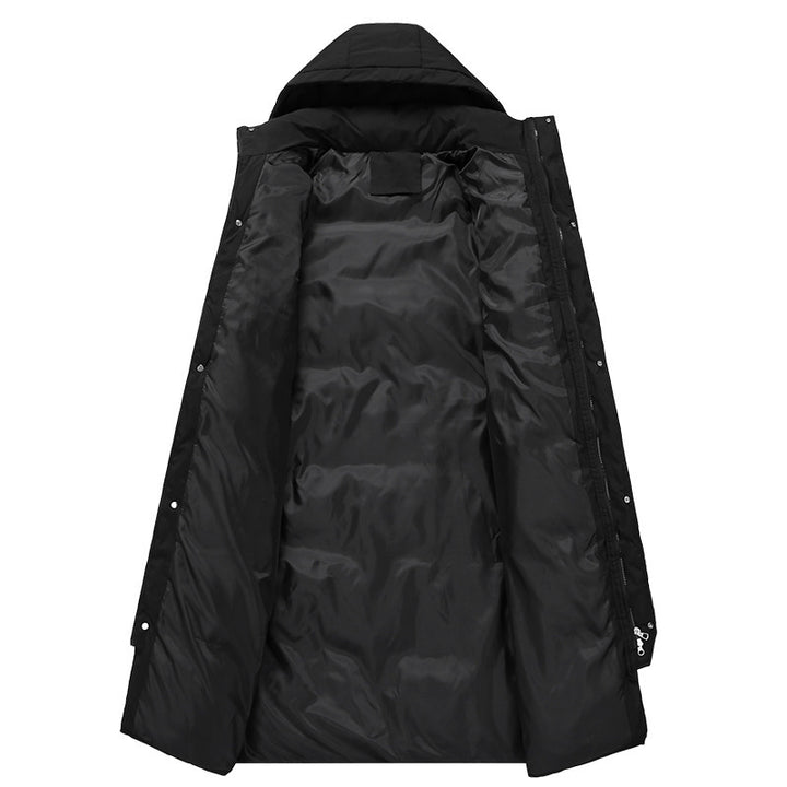 Ladies long down jacket with high collar and windproof properties Lune London